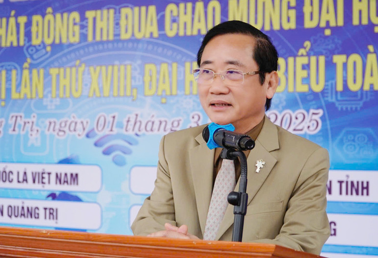 Trưởng Ban Tuyên giáo và Dân vận Tỉnh ủy Quảng Trị Hồ Đại Nam phát biểu chỉ đạo.