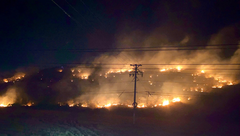 Hiện trường vụ cháy.