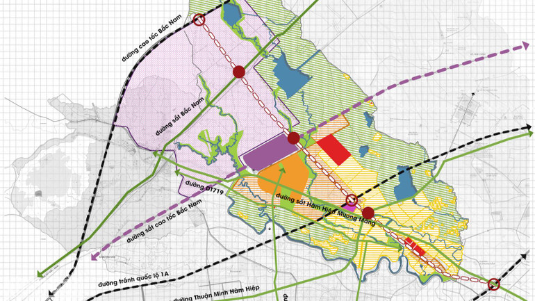 Đường nối sẽ đi qua cao tốc, đường sắt tốc độ cao. Đường nối sẽ đi qua cao tốc, đường sắt tốc độ cao.