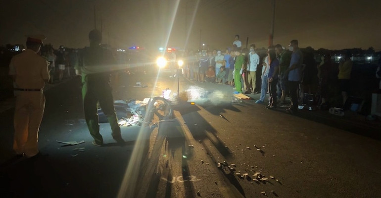 Hiện trường vụ tai nạn.