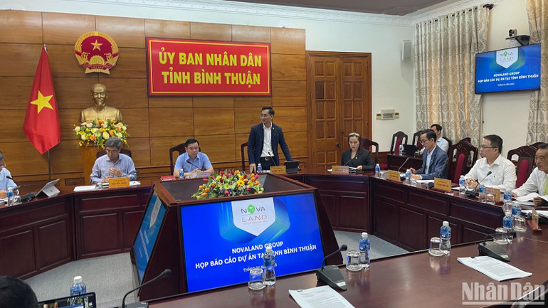 Đại diện Công ty trách nhiệm hữu hạn Delta-Valley Bình Thuận phát biểu.