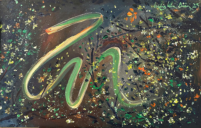 Tranh của họa sĩ Lương Lưu Biên.