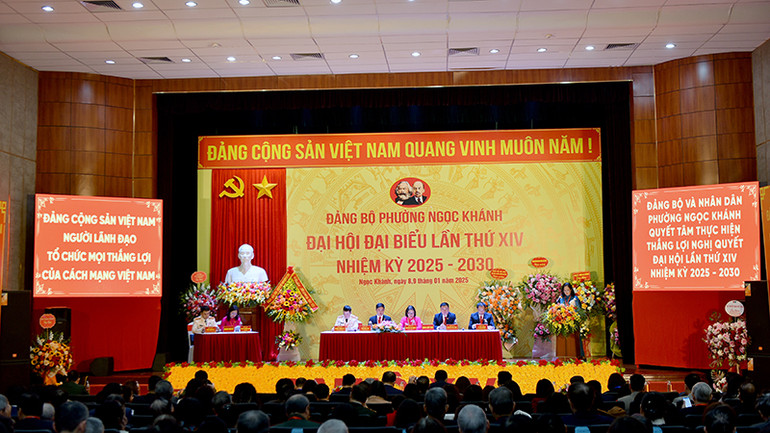Đại hội Đảng bộ phường Ngọc Khánh lần thứ XIV, nhiệm kỳ 2025-2030.