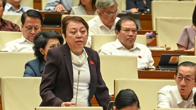 Đại biểu Phạm Khánh Phong Lan (Đoàn Thành phố Hồ Chí Minh). (Ảnh: BÙI GIANG)