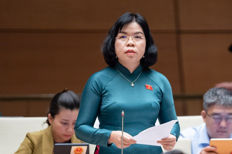 Đại biểu Quốc hội Nguyễn Thị Ngọc Xuân, Phó Trưởng Đoàn chuyên trách Đoàn đại biểu Quốc hội tỉnh Bình Dương. (Ảnh: Quochoi.vn)