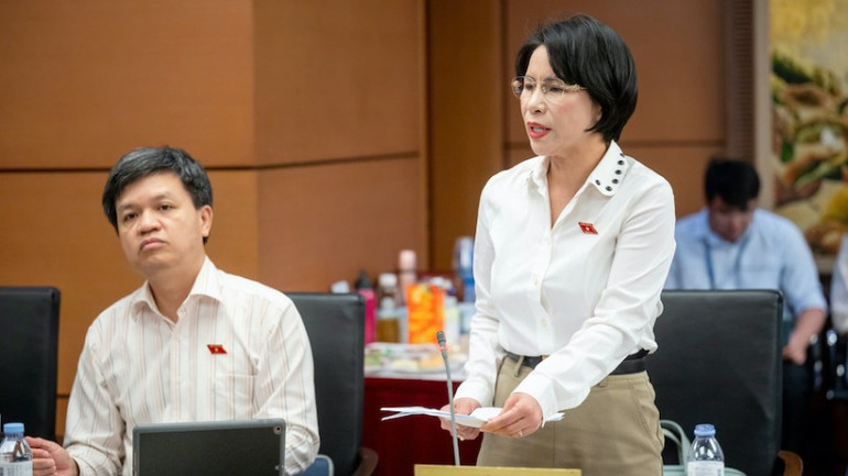 Đại biểu Trần Thị Nhị Hà (Đoàn thành phố Hà Nội). (Ảnh: Quochoi.vn)