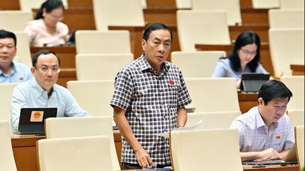 Đại biểu Phạm Văn Hòa (Đoàn Đồng Tháp). (Ảnh: THỦY NGUYÊN)