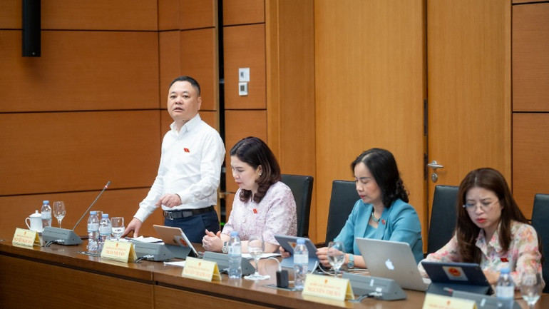 Đại biểu Nguyễn Ngọc Bảo (đoàn Bắc Ninh). (Ảnh: BÙI GIANG)