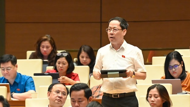 Đại biểu Trần Nhật Minh (Đoàn Nghệ An). (Ảnh: BÙI GIANG)