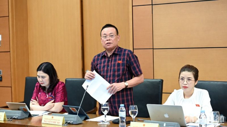 Đại biểu Nguyễn Như So (Đoàn Bắc Ninh). (Ảnh: BÙI GIANG)