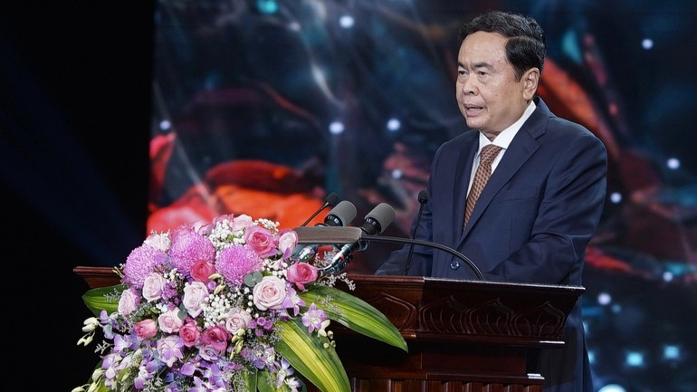 Phó Chủ tịch Thường trực Quốc hội Trần Thanh Mẫn phát biểu tại chương trình.