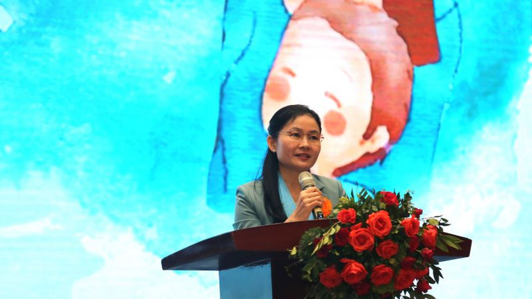 Phó Chủ tịch Hội Liên hiệp Phụ nữ Việt Nam Tôn Ngọc Hạnh phát biểu kết luận.