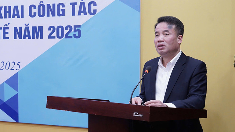 Tổng Giám đốc Nguyễn Thế Mạnh phát biểu tại hội nghị. (Ảnh VSS)