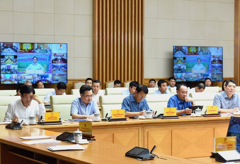 Đại diện lãnh đạo các bộ, ban ngành tham dự hội nghị.