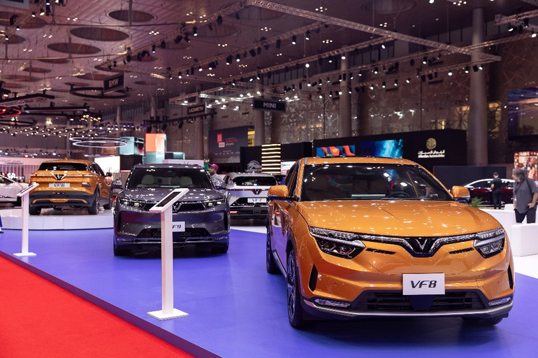 VF 8 và VF 9, hai dòng xe cao cấp nhất của VinFast tại Triển lãm Geneva International Motor Show Qatar 2023.