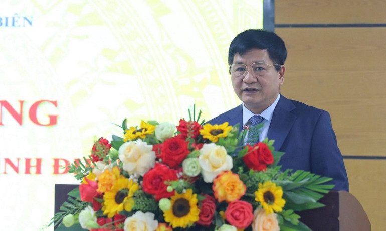 Đồng chí Lê Thành Đô, Chủ tịch Ủy ban nhân dân tỉnh Điện Biên giao nhiệm vụ cho các sở, ngành tại buổi khai trương đưa hệ thống camera giám sát vào khai thác, vận hành.