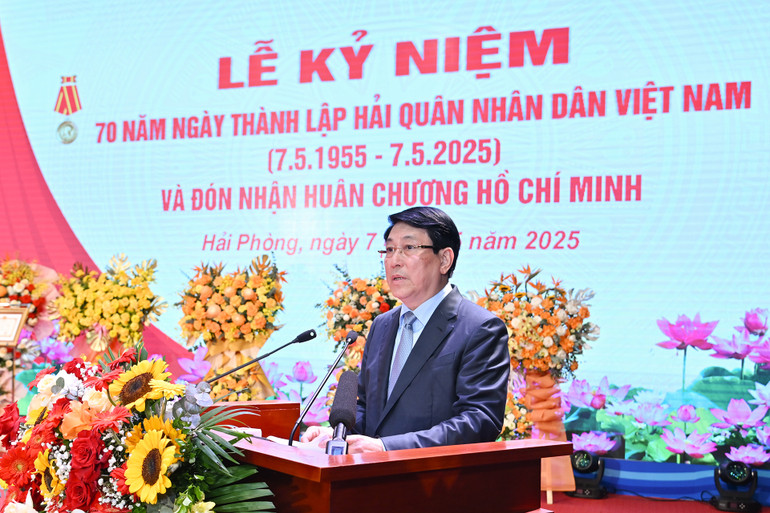 Chủ tịch nước Lương Cường phát biểu tại Lễ kỷ niệm.