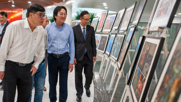 Các đại biểu tham quan triển lãm.