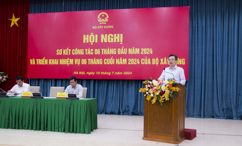 Bộ trưởng Xây dựng Nguyễn Thanh Nghị phát biểu tại Hội nghị.