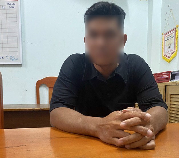 Đối tượng đã thừa nhận hành vi tại trụ sở công an.