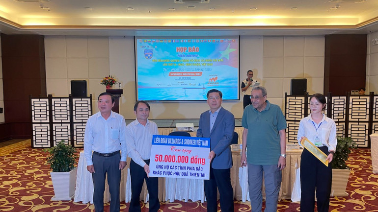 Ban tổ chức ủng hộ cho các tỉnh bị thiên tai