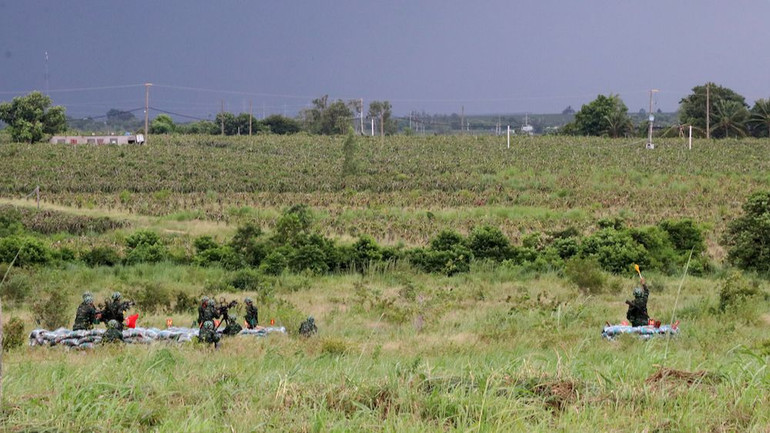 Diễn tập tại huyện Hàm Thuận Nam. Diễn tập tại huyện Hàm Thuận Nam.