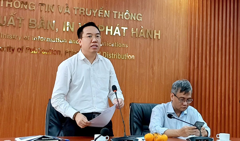 Phó Chủ tịch Hội Xuất bản Việt Nam, Cục trưởng Cục Xuất bản, In và Phát hành Nguyễn Nguyên phát biểu