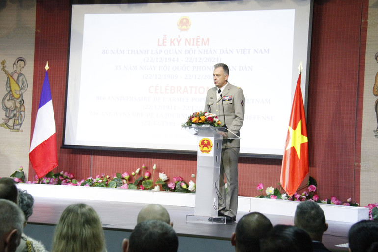 Thiếu tướng Stéphane Richou đánh giá cao những bước phát triển trong hợp tác quốc phòng giữa Việt Nam và Pháp. (Ảnh: MINH DUY) Thiếu tướng Stéphane Richou đánh giá cao những bước phát triển trong hợp tác quốc phòng giữa Việt Nam và Pháp. (Ảnh: MINH DUY)