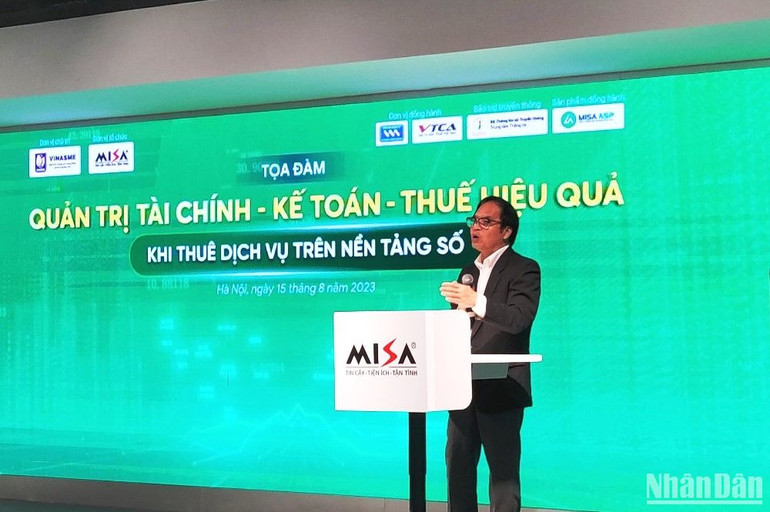 TS Tô Hoài Nam, Phó Chủ tịch Thường trực kiêm Tổng thư ký VINASME phát biểu.