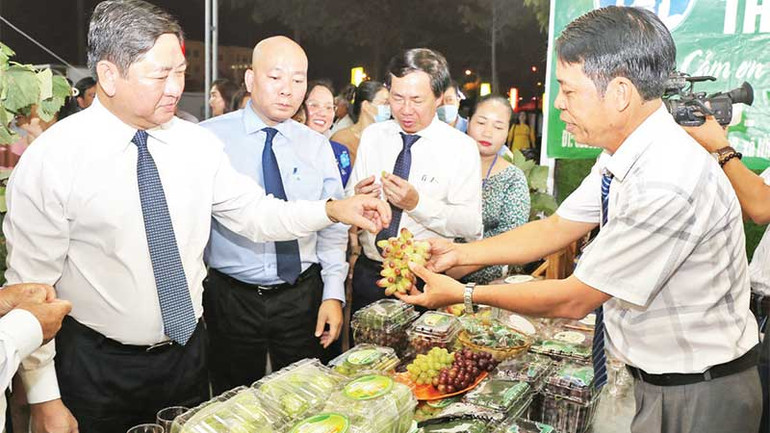 Du khách tham quan các gian hàng tại Hội chợ. (Ảnh NT)