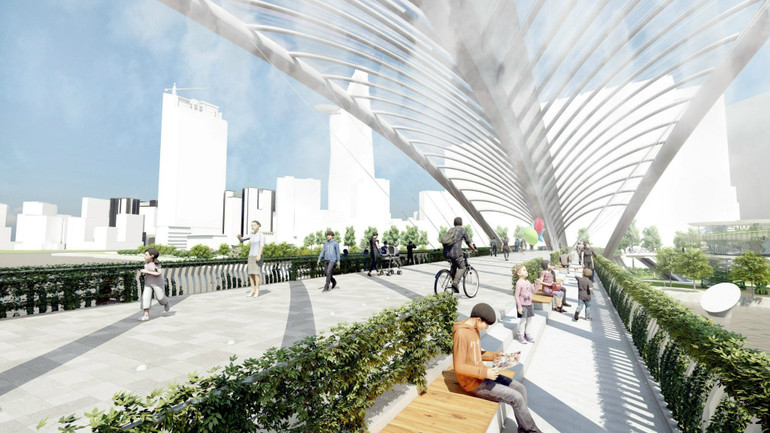 Người dân, du khách nghỉ ngơi, đọc sách, ngắm cảnh sông Sài Gòn khi qua cầu đi bộ. Người dân, du khách nghỉ ngơi, đọc sách, ngắm cảnh sông Sài Gòn khi qua cầu đi bộ.