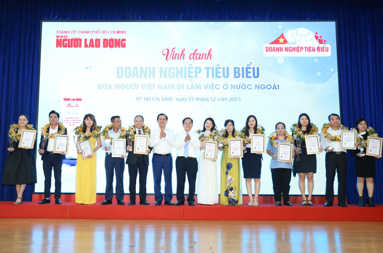 Báo Người Lao Động vinh danh 12 Doanh nghiệp Xuất khẩu lao động tiêu biểu năm 2023.