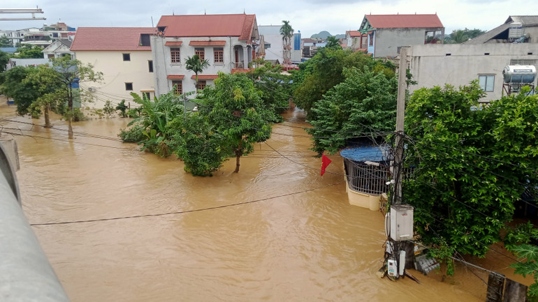 17 xã, phường trên địa bàn thành phố Thái Nguyên bị ngập.