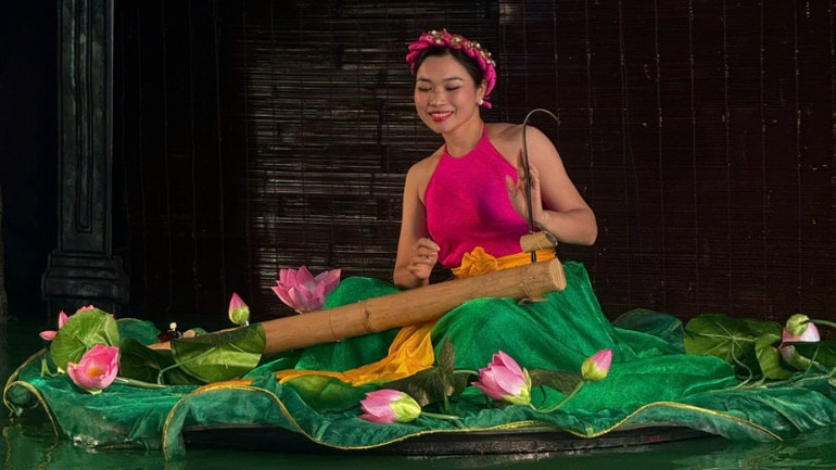 Hoạt cảnh biểu diễn nghệ thuật truyền thống.