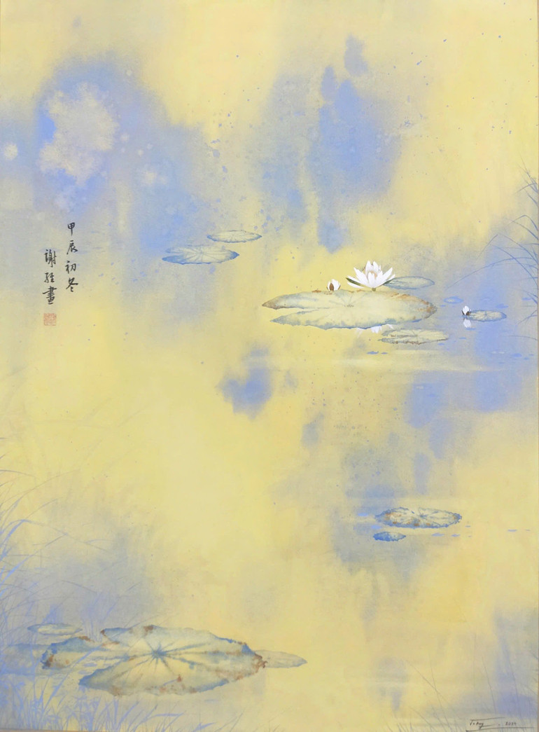 "Nắng sớm" (Mầu nước trên giấy) của họa sĩ Tạ Duy.