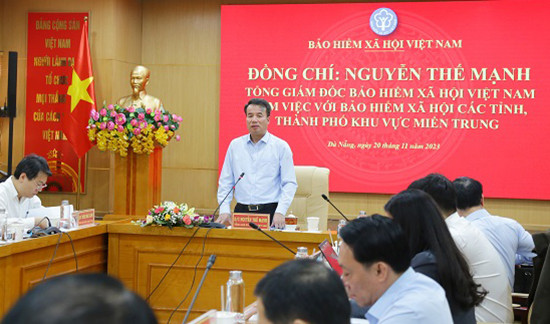 Tổng Giám đốc Nguyễn Thế Mạnh phát biểu tại buổi làm việc. (Ảnh: VSS)