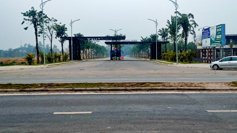 Việc đầu tư hạ tầng Cụm Công nghiệp Sơn Cẩm I đang bị chậm tiến độ.