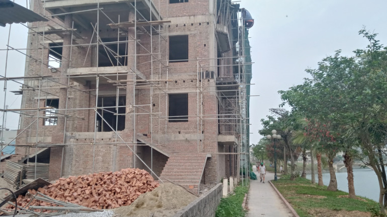 Nhiều công trình xây dựng dân dụng ở Thái Nguyên sử dụng cát nhân tạo làm vữa xây, trát tường.