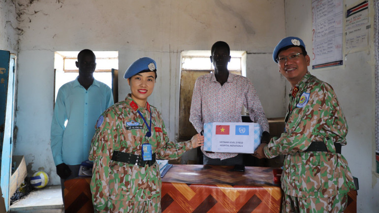 Thượng tá Đỗ Thị Hằng Nga là nữ sĩ quan đầu tiên của Việt Nam tham gia Phái bộ Gìn giữ hòa bình Liên hợp quốc tại Nam Sudan. (Ảnh: Nhân vật cung cấp)