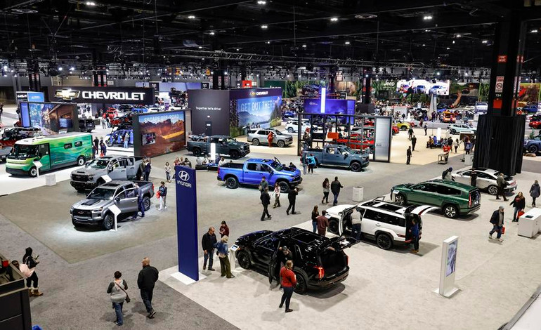 Triển lãm Ô-tô Chicago 2025 tại Trung tâm McCormick Place ở Chicago, Mỹ, ngày 14/2/2025. (Ảnh: Tân Hoa xã)