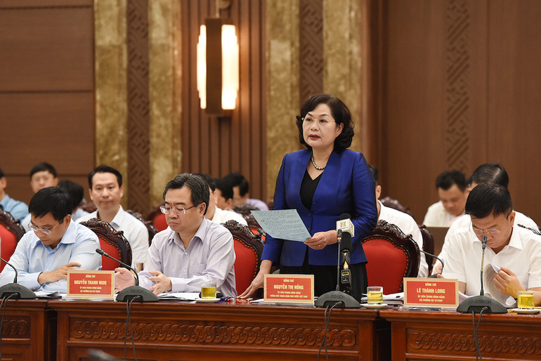 Thống đốc Ngân hàng Nhà nước Việt Nam Nguyễn Thị Hồng phát biểu.