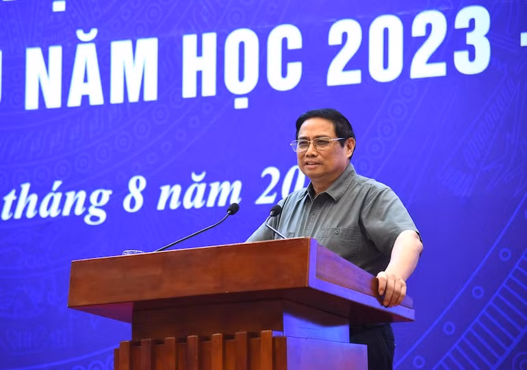 Thủ tướng Chính phủ Phạm Minh Chính phát biểu tại Hội nghị. (Ảnh: TRẦN HẢI)