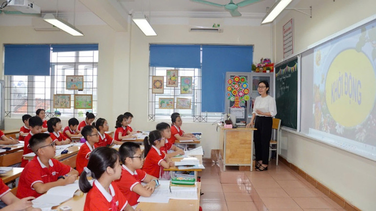 Một tiết dạy học ở Trường tiểu học Hạ Long.