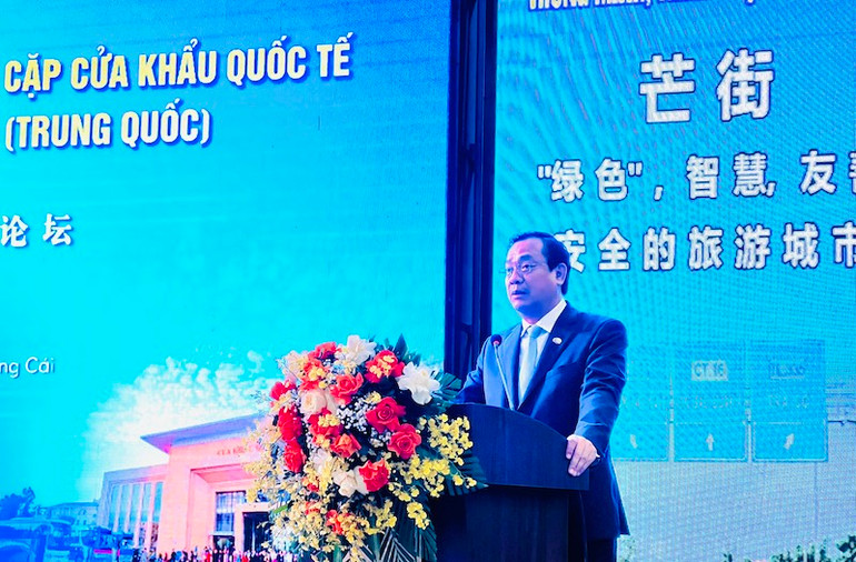 Cục trưởng Cục Du lịch Nguyễn Trùng Khánh phát biểu tại Diễn đàn.