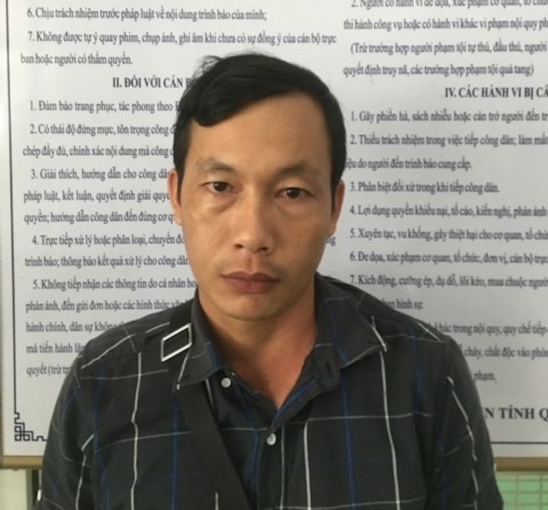 Bị can Huỳnh Minh Quân.