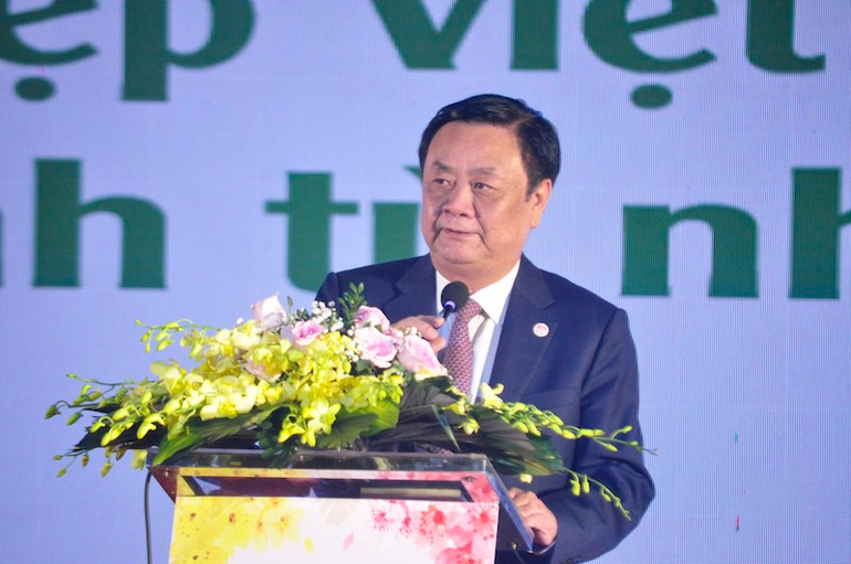 Bộ trưởng Nông nghiệp và Phát triển nông thôn Lê Minh Hoan phát biểu tại hội thảo.