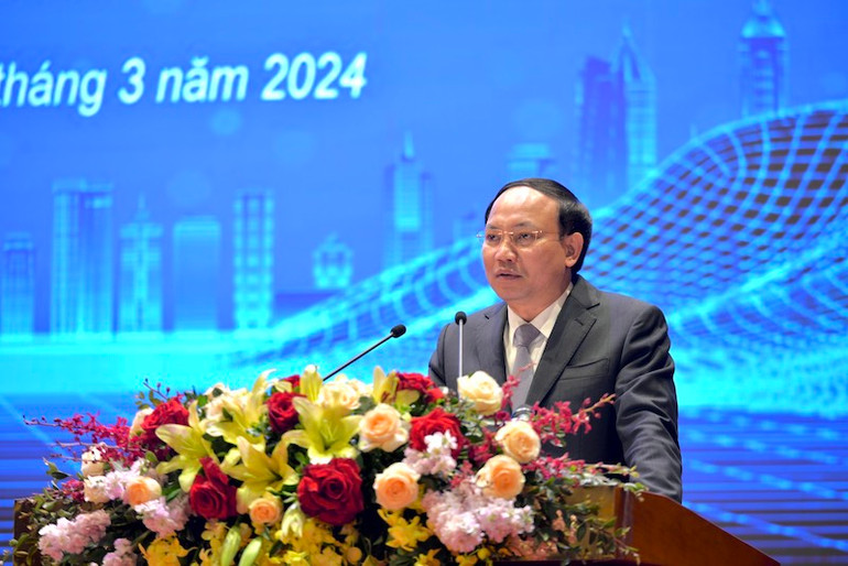 Bí thư Tỉnh ủy Quảng Ninh Nguyễn Xuân Ký phát biểu chỉ đạo tại Hội nghị sơ kết 3 năm thực hiện Nghị quyết số 05-NQ/TƯ của Quảng Ninh.