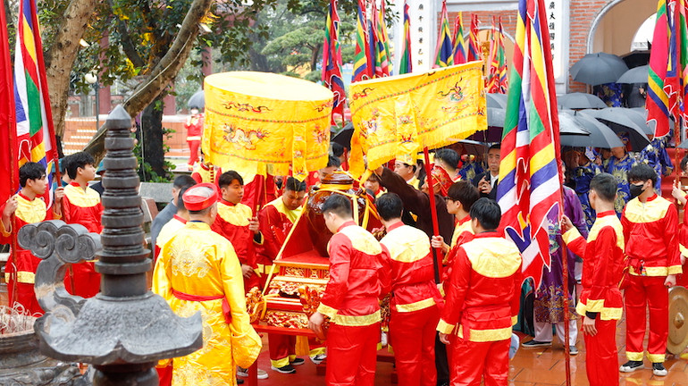 Lễ Cấp thủy là một nghi lễ quan trọng của Lễ hội đền Xã Tắc, cầu cho một năm mưa thuận gió hòa, mùa màng bội thu.