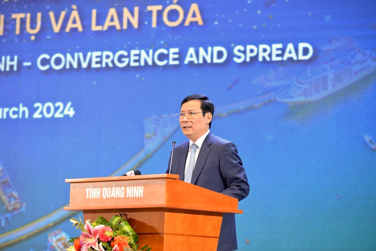 Ông Phạm Tấn Công, Chủ tịch VCCI phát biểu tại chương trình gặp gỡ Xuân Giáp Thìn 2024.