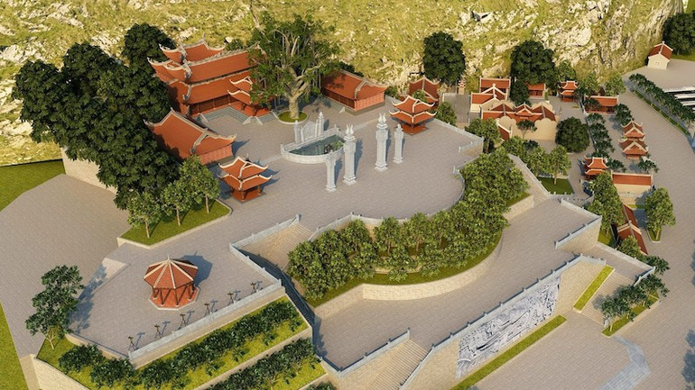 Phối cảnh Cụm dự án khu văn hóa núi Bài Thơ.